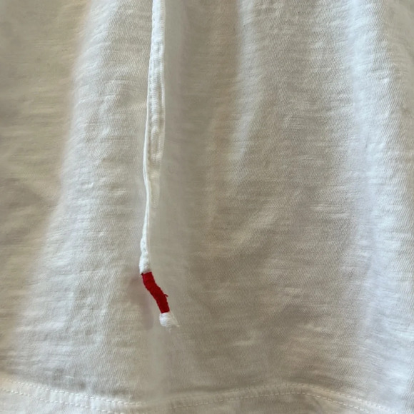 Anthropologie embroidered floral cotton t shirt. Tassles. V neck. Size small - Picture 4 of 7